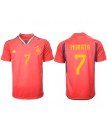 Španělsko Alvaro Morata #7 Domácí Dres MS 2022 Krátký Rukáv